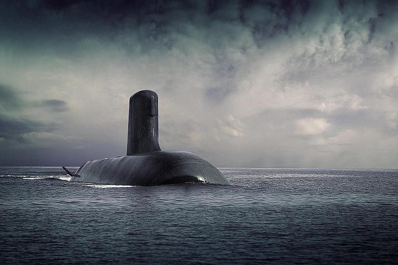 An image of the Shortfin Barracuda submarine to be built by France's DCNS Group for the Australian navy.