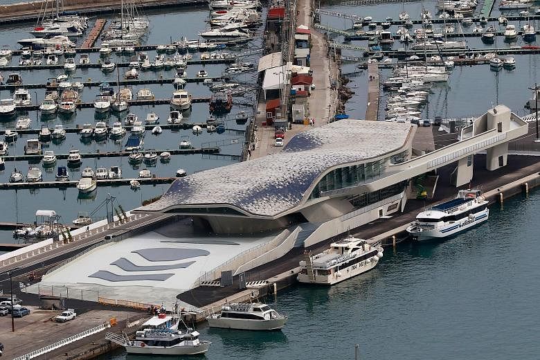 Salerno's new maritime terminal (above), designed by architect Zaha Hadid.