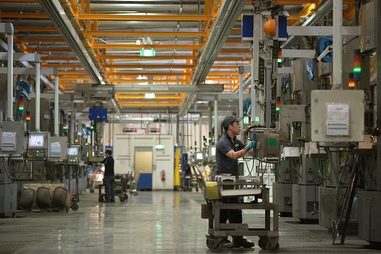 Factory output shrank in 12 of the last 13 months, according to data available earlier this week. The Jurong and Tuas area saw a large jump in vacancy rates of multiple-use factories over the past year - up from 18 to 24 per cent. 