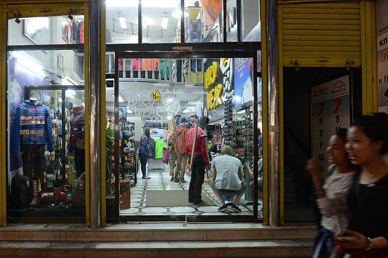 A mountaineering shop in Kathmandu. Some local operators offering cheaper expeditions are accused of endangering lives.