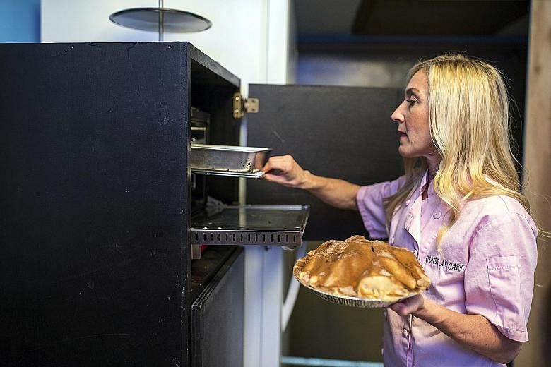 Baker Stacy Donnelly creates the pies that are baked every evening before the doors for the musical Waitress open, to replicate the setting of a diner that specialises in fresh pies.