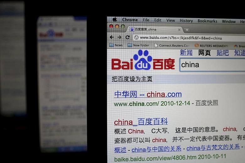 Baidu's website seen in a photo illustration taken in December 2010. The student had accused Baidu of ranking medical information search results by the amount paid by advertisers, denouncing it as "evil" and warning other cancer patients "not to be c