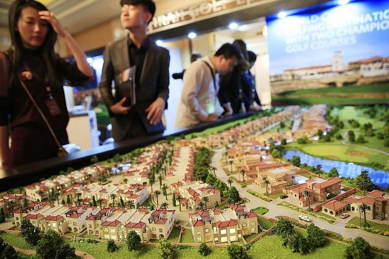 A property showcase in Beijing. Developers are among a growing number of Chinese companies seeking higher valuations by moving their listings from New York or Hong Kong to mainland exchanges.