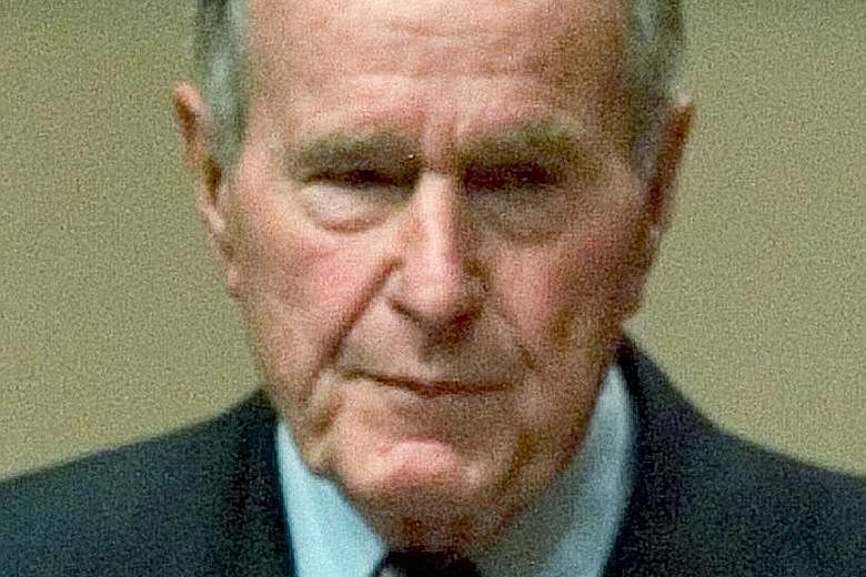 Mr George H.W. Bush (top) and Mr George W. Bush (above) will not endorse anyone.