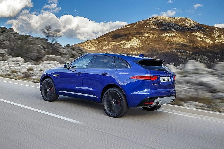 The Jaguar F-Pace feels grippy and stable travelling along mountain roads.