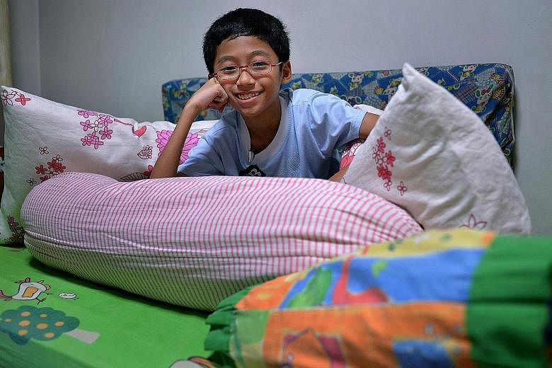 Kai Jun, 12, suffers from severe haemophilia, and his parents pad his room with extra mattresses and pillows to cushion him from any falls or bumps that could cause him to bleed.