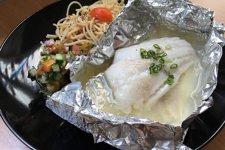 Whathefish's poached cod.