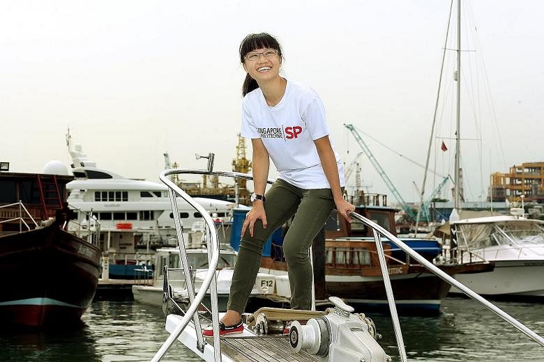 Ms Choy, who graduated with a diploma in maritime business, has applied to NTU's maritime studies degree course, but is still undecided whether to study or work first.
