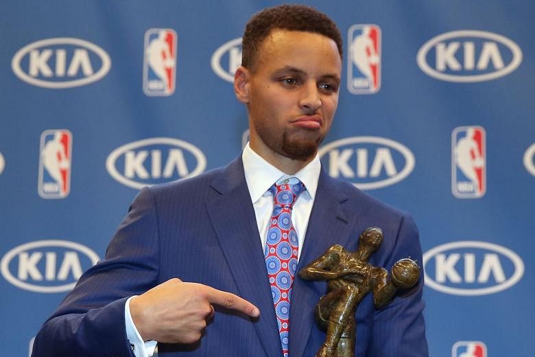 Golden State Warriors star Stephen Curry with his second consecutive MVP trophy. His reaction was equal parts honest and humble:"To be the first unanimous MVP award winner is something I don't even know how to put into words." 