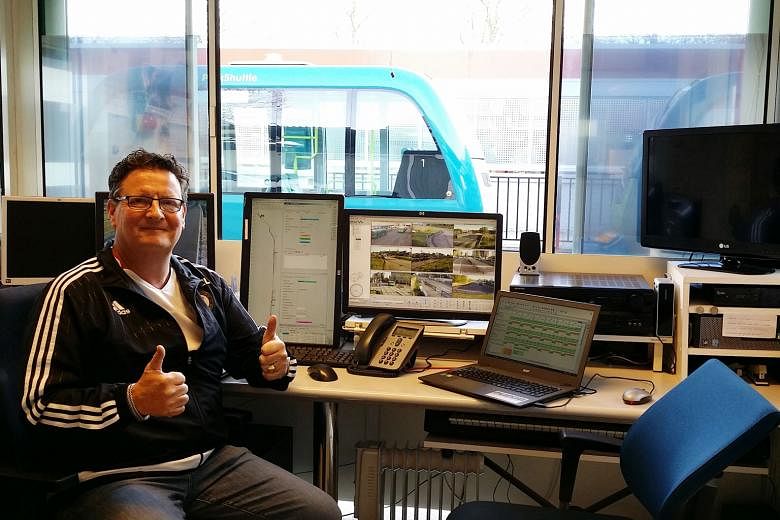 Mr Moelker relishes his job as a controller who is responsible for the operation of six self-driving buses that ply a 1.8km network in the Rivium Business Park in Rotterdam, the Netherlands. 