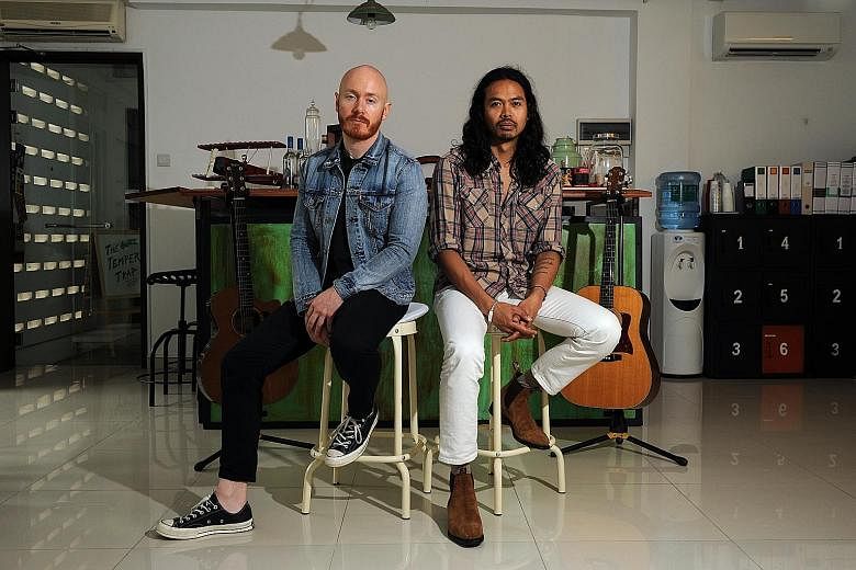Dougy Mandagi (right, with bandmate Joseph Greer) says success for The Temper Trap has brought pressure and expectations.