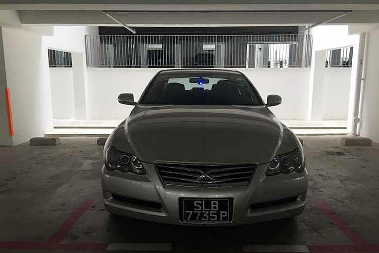 Mr Tan (above) found his second-hand Toyota Mark X (right) missing after going for a massage in Johor Baru on Monday night with his friends. He said Malaysian police told him it is common for thieves to steal this particular car model.
