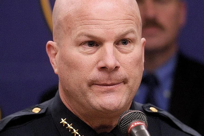 Chief Suhr's departure comes after a series of racial controversies involving the city's police department.