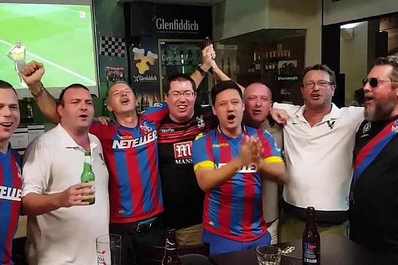 Singapore-based Palace fans have flown to London to catch their club's second FA Cup final appearance at Wembley tonight.