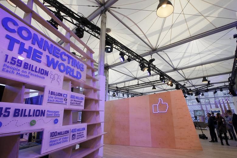 The Facebook Innovation Hub in Berlin. The social network says the process behind its "trending topics" section is neutral and the stories are "surfaced by an algorithm".