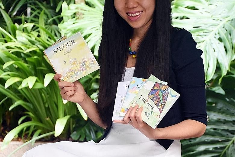 Ms Tam and her husband Cliff were in Uganda on a mission trip for a year. They returned to Singapore last June. Now a doctor, the four books Ms Tam Wai Jia, 29, has written were used to raise funds for various causes. After finishing her bond next ye