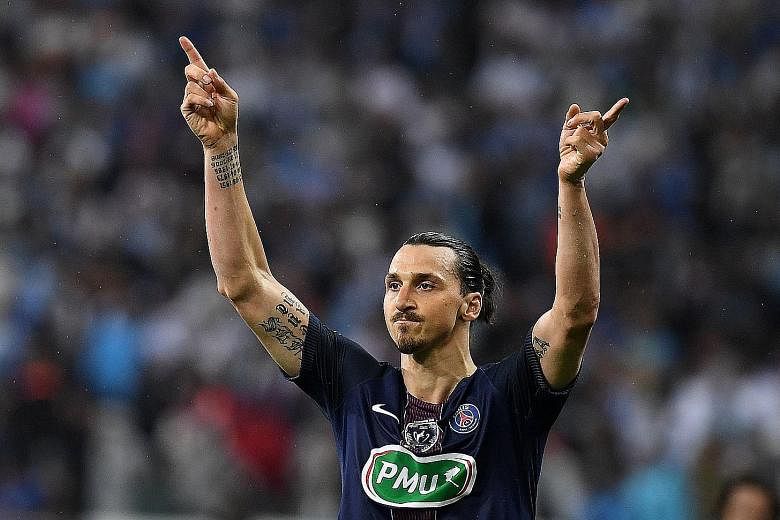 Zlatan Ibrahimovic marked his last game for PSG with two goals and an assist to help his side complete a domestic treble.