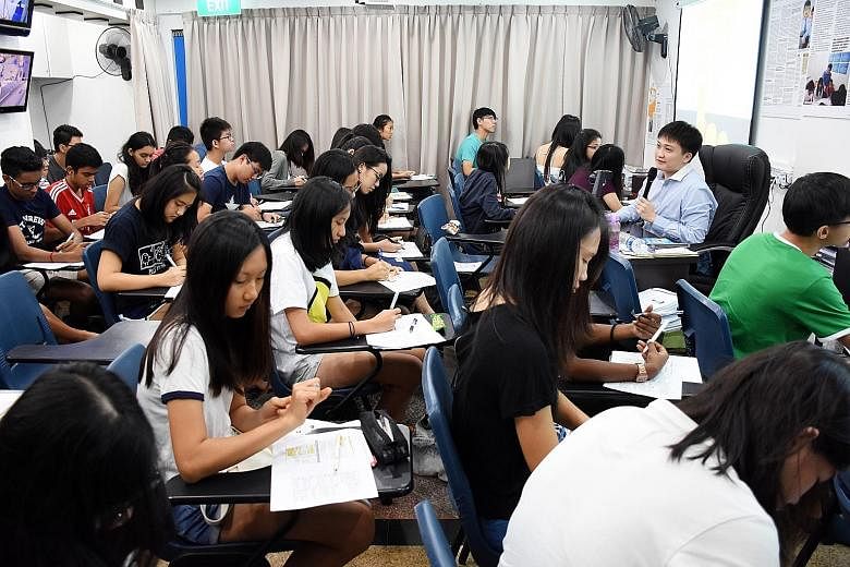 Economics tutor Anthony Fok, 32, has about 200 students and 40 names on his waiting list. Some even come from Johor Baru.