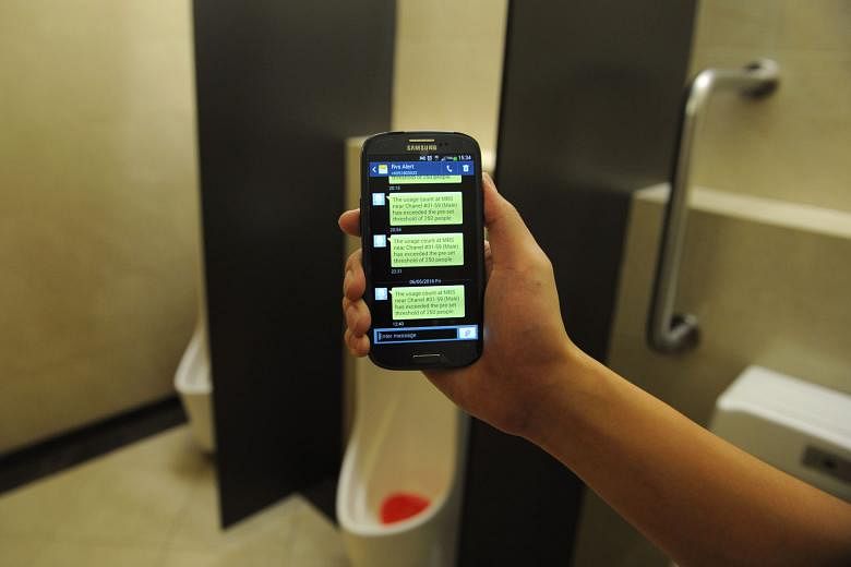 The Restroom Visitilizer System tracks how heavily toilets are used, and has a sensor to measure the odour levels of things like ammonia and hydrogen sulphide. The information is then sent to a portal that can be accessed through laptops and smartphones 