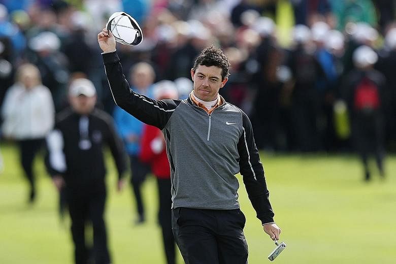 An emotional Rory McIlroy on the 18th green on Sunday prior to winning the Irish Open. Having chosen to represent Ireland in Rio, there is a chance he may miss out over the Zika virus, as he and his fiancee would be starting a family in a few years.