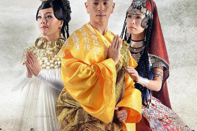Kumarajiva stars (from far left) Audrey Luo, Timothy Wan and Jodi Chan.
