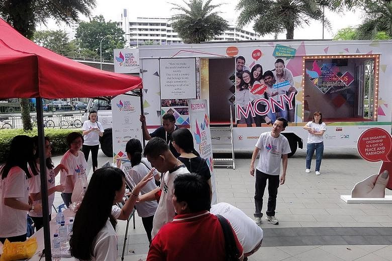 It is called the Harmony Truck, and it is making its way across the island from now to end-July to promote racial and religious harmony. On board are several kiosks, some of which touch on cultures and festivities here. It will be stationed at certai