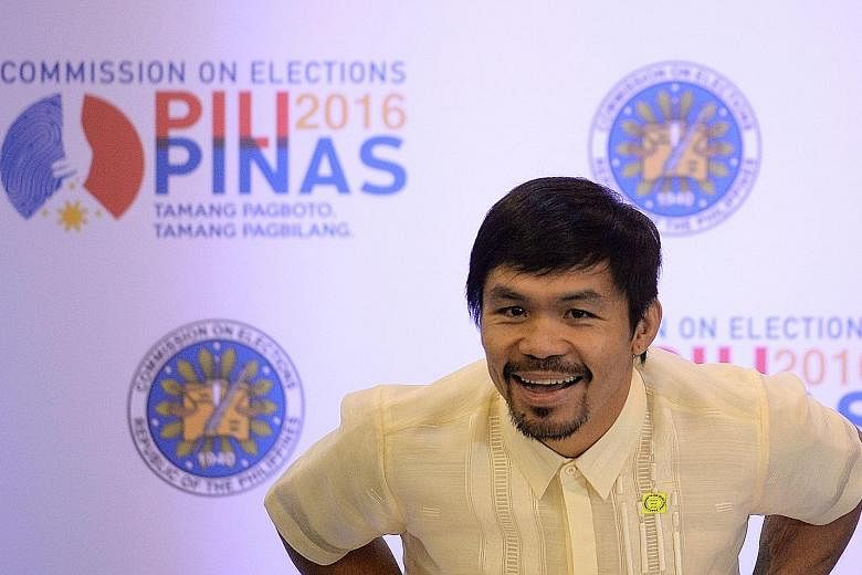 Manny Pacquiao, newly elected to the Philippine Senate, said yesterday that he was declining an invitation to compete in the Rio Olympics in August to focus on his political obligations.