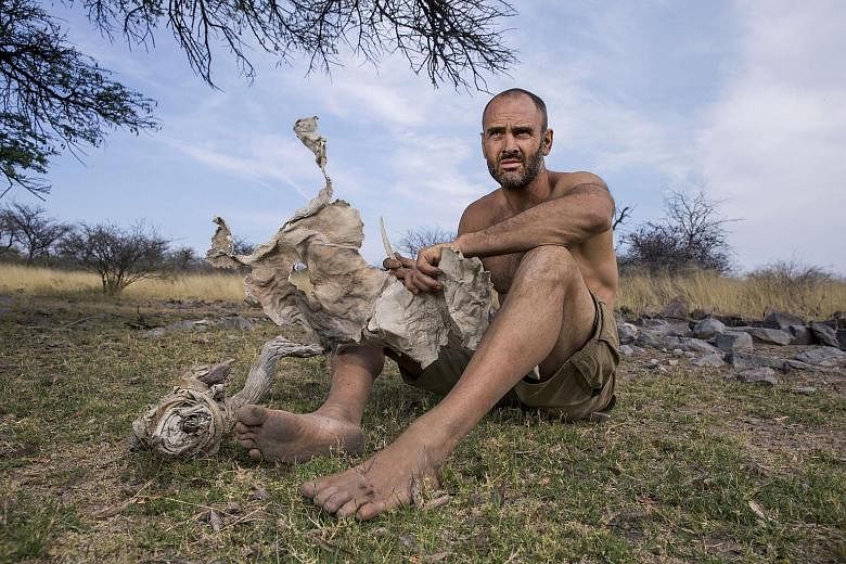 Ed Stafford (above in Namibia) films all his shows himself.