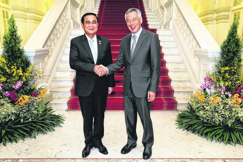 Mr Prayut and Mr Lee met at the Istana yesterday. They reaffirmed longstanding ties between their nations and exchanged views on evolving regional security challenges.
