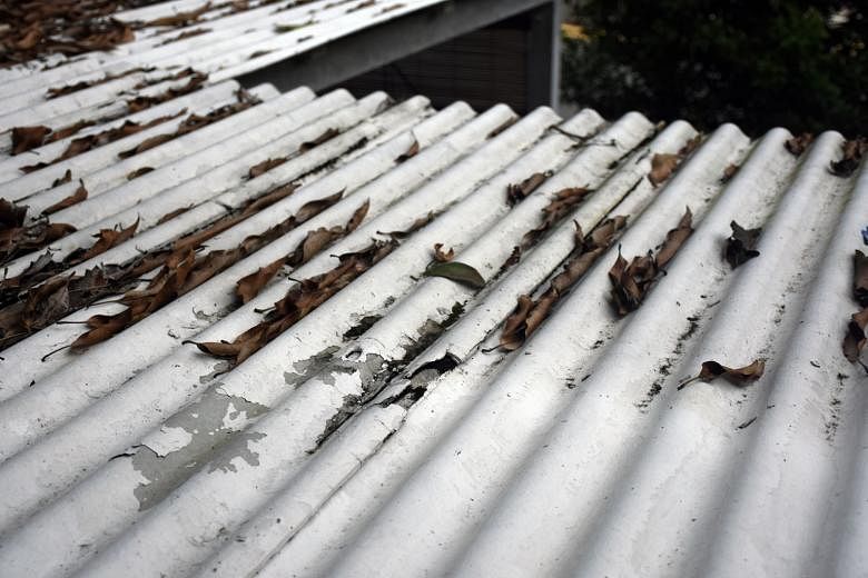 As an interim measure, an asbestos specialist hired by the SLA will visually inspect 323 terraced houses with corrugated roof sheets in the estate over the next few weeks. 