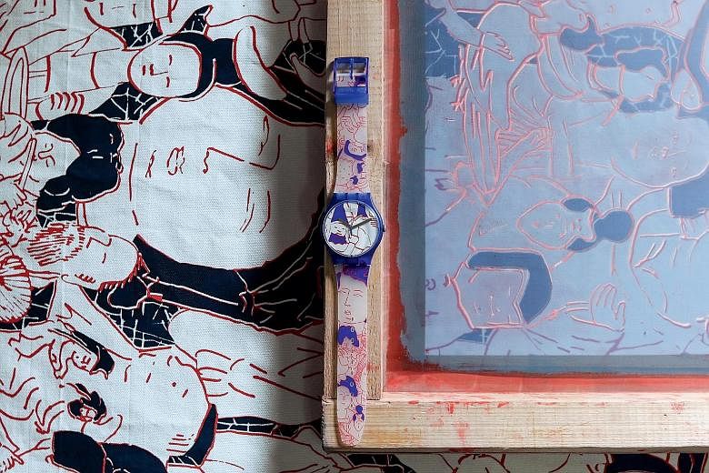Juliana Ong's design features comic faces and figures inspired by images on Chinese burial ornaments.