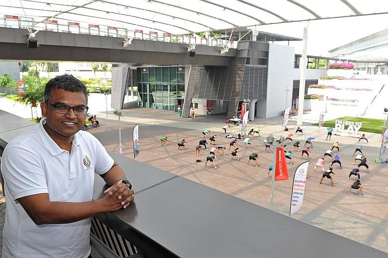 Siva Krishnan, the Sports Hub's director of sports and community programming, hopes that the Play Day event will encourage the public to pick up sports activities which suit their varied lifestyles.