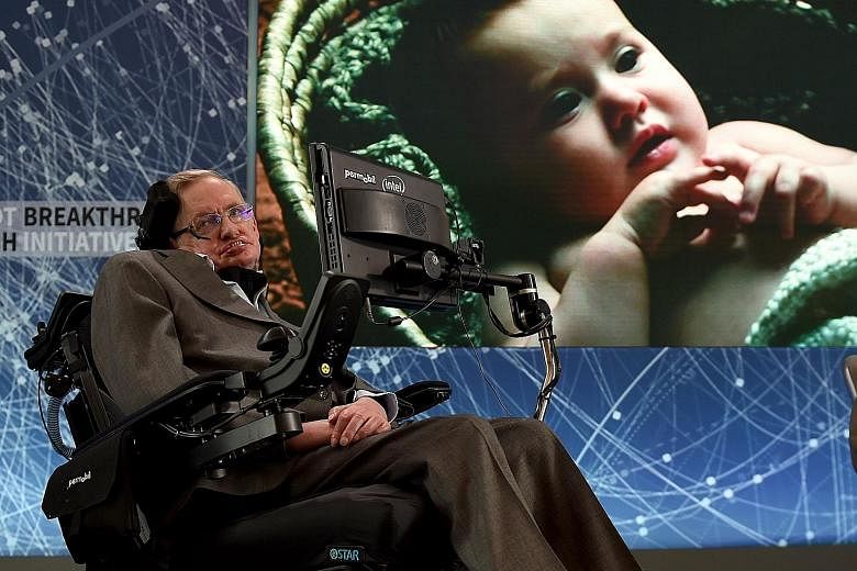 Hawking at New York's One World Observatory in April to announce a new breakthrough initiative focusing on space exploration. A Nasa photo in 2003 showing the longest X-ray look yet at the super-massive black hole at the Milky Way's centre. The data 