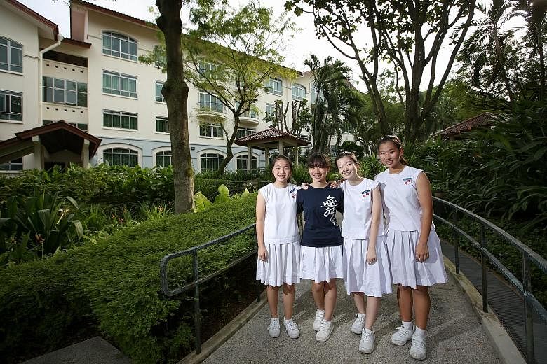 The boarding programme taught Nanyang Girls' High students (left to right) Huimei, Elizabeth, Bin Bin and Yang Shixuanto be more independent and responsible.