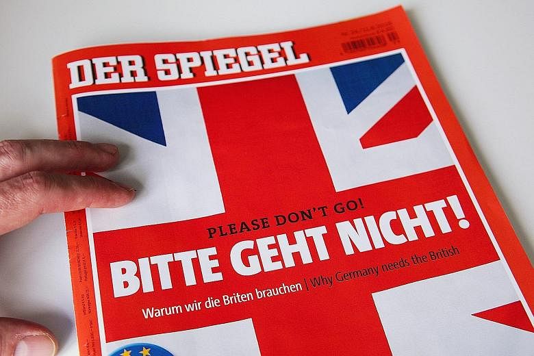 German weekly news magazine Der Spiegel, in its German- English special issue, encourages British citizens to vote to remain in the European Union.