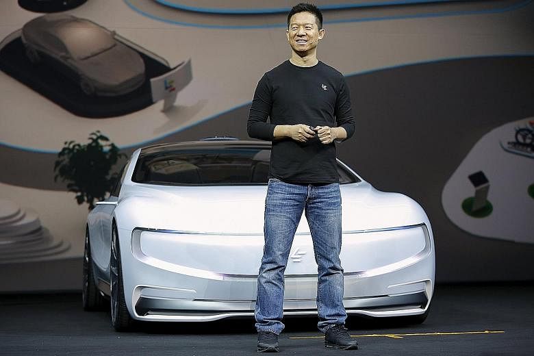 Mr Jia Yueting, co-founder and head of LeEco, unveiled an all-electric battery concept car called LeSEE in Beijing in April.