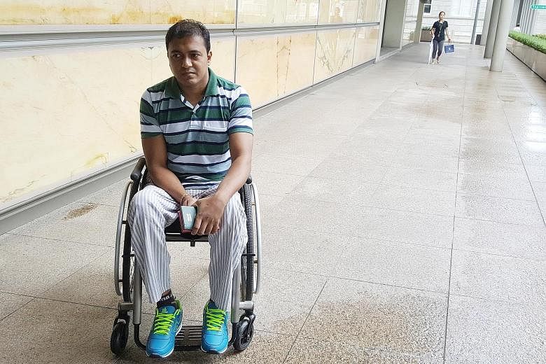 Mr Tarun, who has to use a wheelchair, is an only son who now lives with his elderly parents in a village 300km from Dhaka.