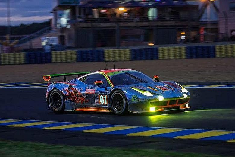 The Clearwater Racing car, a Ferrari 458 GTE, suffered an engine misfire and a loss of pace after the team were in third place 18 hours into the 24-hour Le Mans race yesterday.