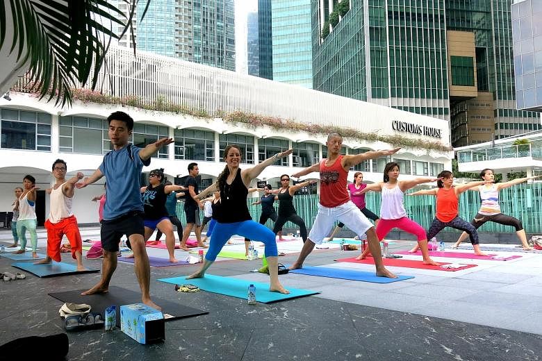 Yoga collective Outta Hatha does not have a physical studio and holds its sessions at the Customs House Terrace.