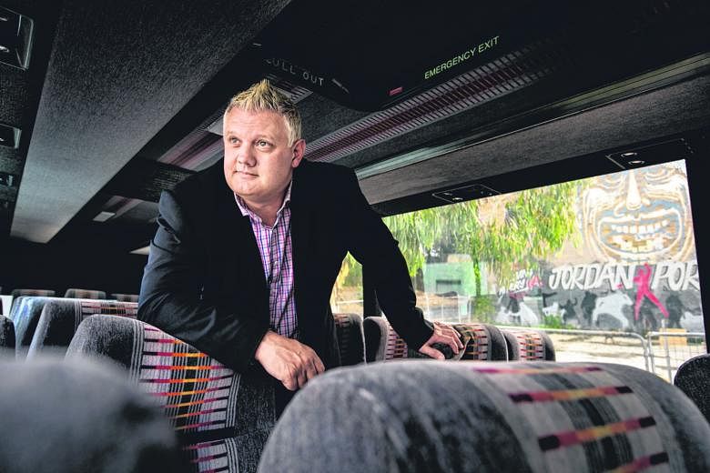 Mr Rowe's Sleepbus can accommodate 22 homeless people and is cheaper than a shelter. It was first set up to help the homeless in Australia, but Mr Rowe has received e-mails from overseas asking if he could help solve their homeless issues.