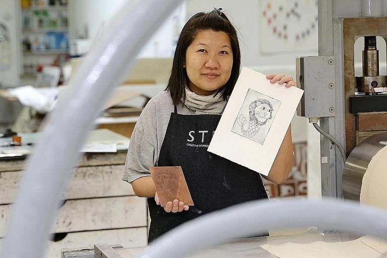 STPI senior printer Chong Li Sze says being a printer, instead of an artist, allows her to make the most of her creative flair and artistic skills.