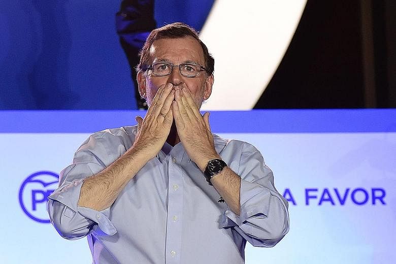 Acting Prime Minister Rajoy's Popular Party won 14 more seats in Sunday's election compared with December's polls but will need to court smaller parties to form a coalition or minority government.