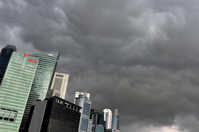 Moody's says that Singapore's fiscal buffers are strong and government debt levels modest, but that debt in the corporate sector has risen and could present risks for the banking system