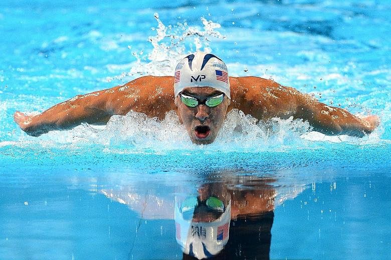 Michael Phelps on his way to winning the 200m butterfly at the US trials in Omaha, Nebraska on Wednesday. The American said the closing stage of his winning time of 1:54.84 was an "awful" performance.