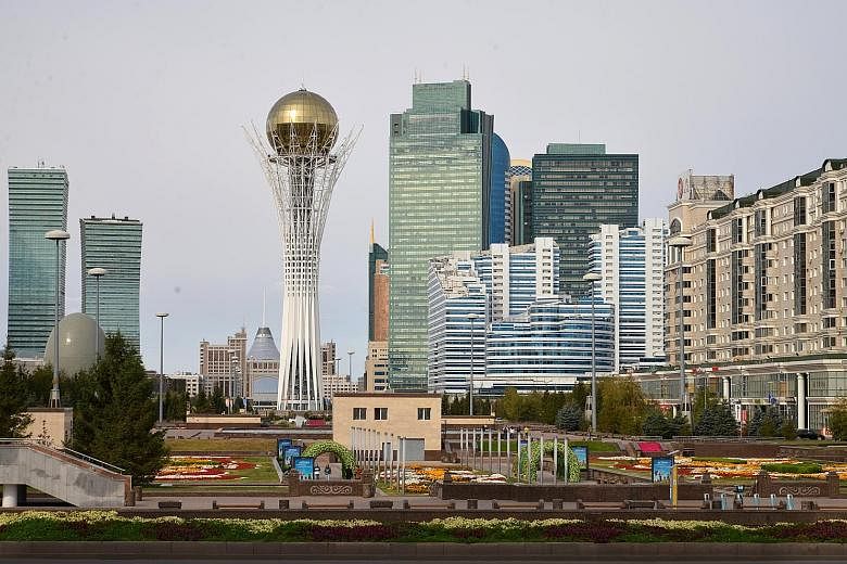 Baiterek, an observation tower in Astana, the capital of Kazakhstan, resembles a tree with a golden egg nestled at the top. The country is constantly reinventing itself and hopes to launch a financial centre to reel in US$40 billion (S$54 billion) by