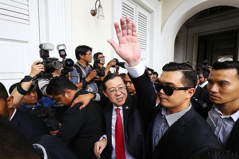Lim outside the high court in George Town, Penang, last week. The corruption charges against him include the abuse of power to purchase a bungalow at below market price.