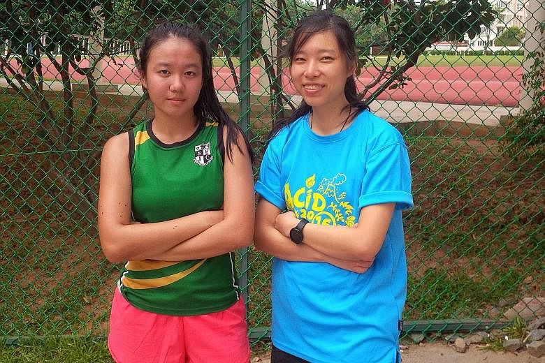Tan Yan Yeng (left) and Gillian Teng are part of a quartet who have signed up for the adventure race at the July 30 to Aug 7 Singapore National Games.