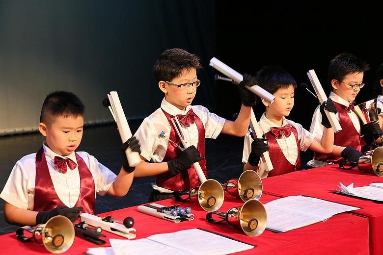 The Fairfield Methodist School's handbell ensemble performing a set consisting of the inspirational You Raise Me Up and the up-tempo Galop from The Comedians Suite at the SYF concert.
