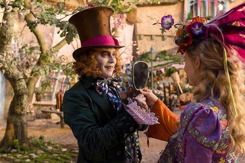 Johnny Depp (left) reprises his role as the Mad Hatter in Alice Through The Looking Glass. Ewan McGregor and Naomie Harris (both left) in Our Kind Of Traitor. Kim Min Hee stars as Lady Hideko in The Handmaiden.