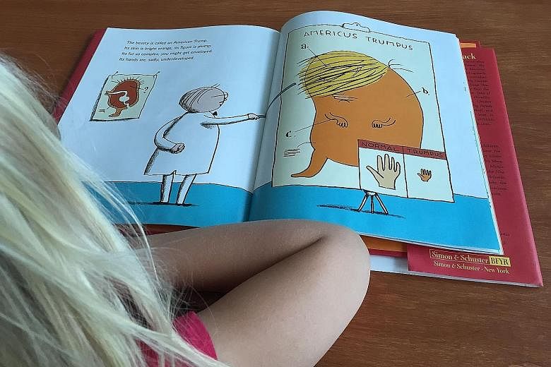 One of the pages in A Child's First Book Of Trump, which was released yesterday.